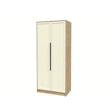 Шкаф распашной Тренд КТ-Ш2 (Дуб золотой ЛДСП/ Дуб снежный ЛМДФ) Ш918 В2128 Г547 Шкаф распашной Тренд КТ-Ш2 (Дуб золотой ЛДСП/ Дуб снежный ЛМДФ) Ш918 В2128 Г547